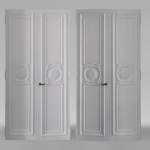 Pair of Régence style double dual-sided doors with roses