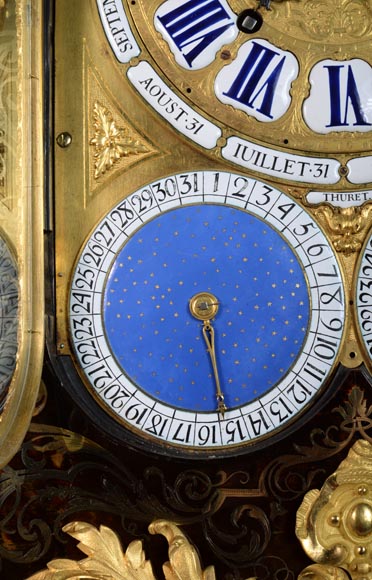 Jacques THURET (1669-1738) - Astronomical clock in a Boulle marquetry box attributed to Alfred-Emmanuel BEURDELEY (1847-1919) - Old collection of the duke of Mouchy-10