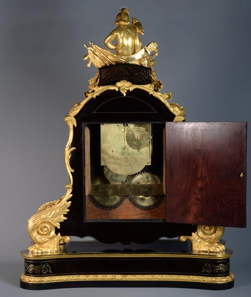 Jacques THURET (1669-1738) - Astronomical clock in a Boulle marquetry box attributed to Alfred-Emmanuel BEURDELEY (1847-1919) - Old collection of the duke of Mouchy-16