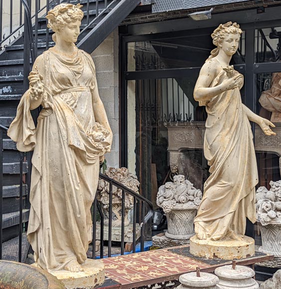 VAL D’OSNE FOUNDRY,  Cast iron statues of the goddess Ceres  and of the nymph Pomona, after Mathurin MOREAU-10