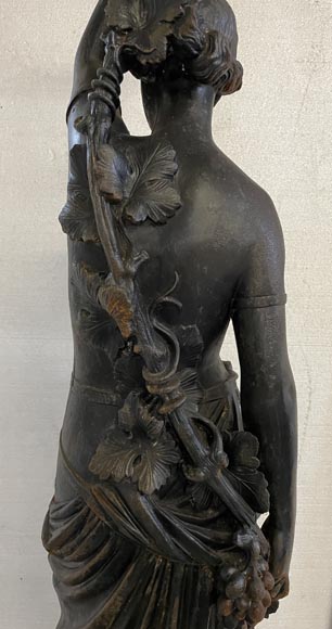 Cast iron street light depicting a woman, late 19th century-15