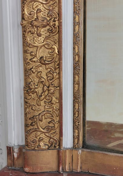 Regency style trumeau in stucco and gilded wood-6