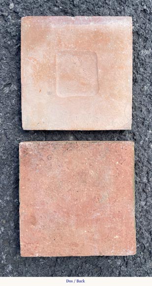 Set of around 15 m² of terracotta floor tiles-3