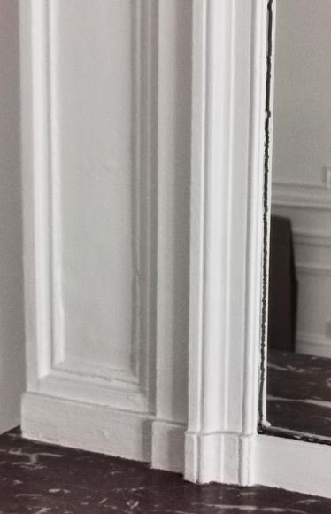Napoleon III trumeau painted in white with a mascaron-5