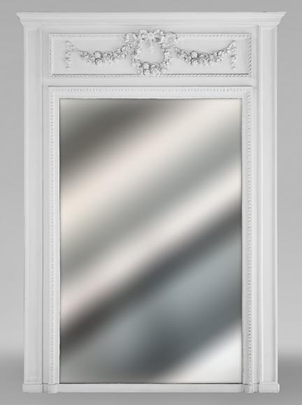 Small Louis XVI style trumeau with a crown roses-0