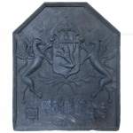 Cast iron fireback with armorials dated 1634, 20th century