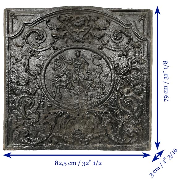 Louis XV style fireback depicting 