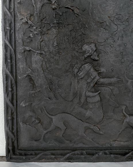 Fireback depicting saint Hubert in the forest-4