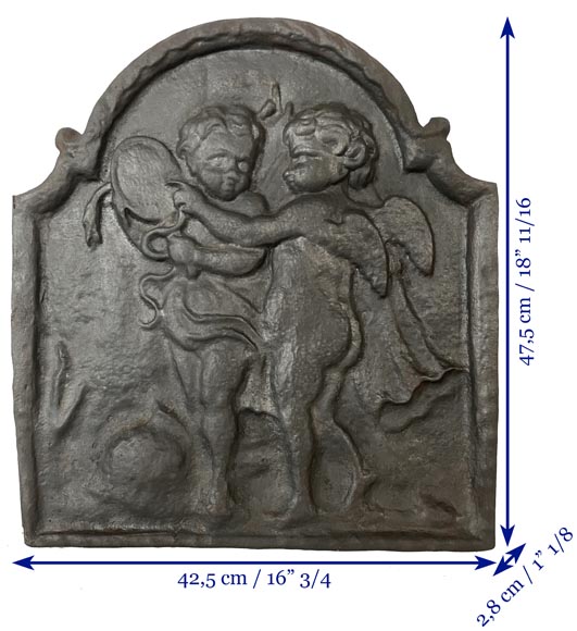 Fireback with putti and a mirror-7