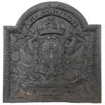 Antique fireback with the France coat of arms, 19th century