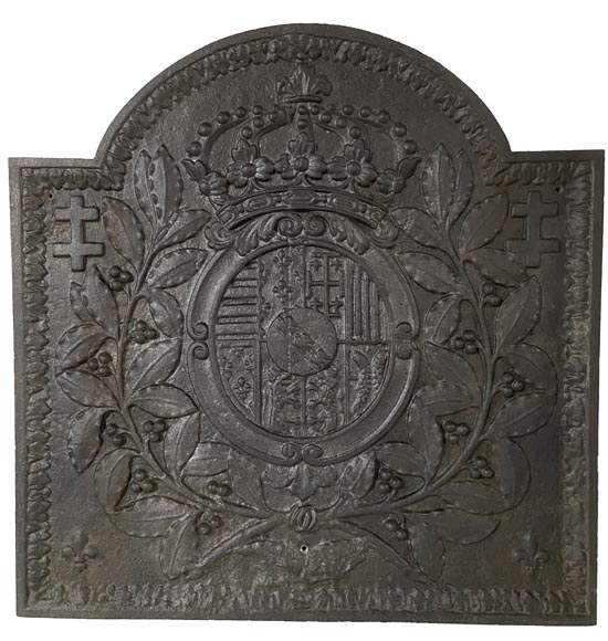 Fireback with France and Navarra coat of arms, 19th century-0