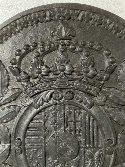 Fireback with France and Navarra coat of arms, 19th century-1