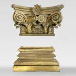 Gaston de PONTALBA - Series of eight composite capitals and bases for pilasters in gilt bronze  1853