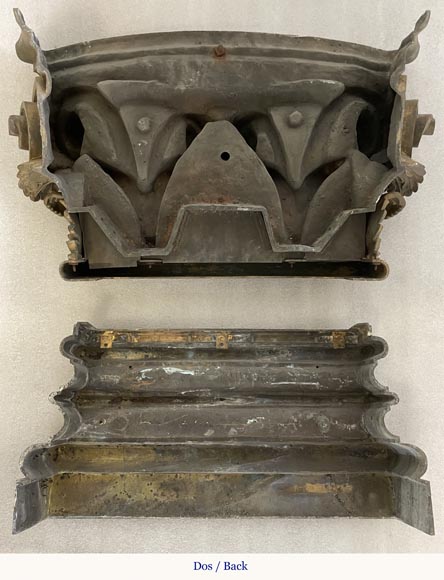 Gaston de PONTALBA - Series of eight composite capitals and bases for pilasters in gilt bronze  1853-14