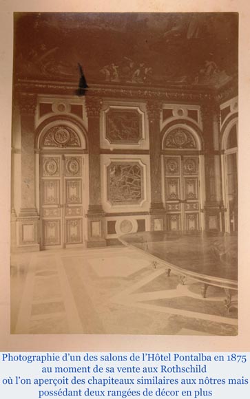 Gaston de PONTALBA - Series of eight composite capitals and bases for pilasters in gilt bronze  1853-18