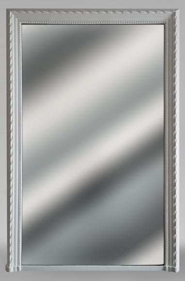 Large Louis XVI style trumeau in painted wood-0