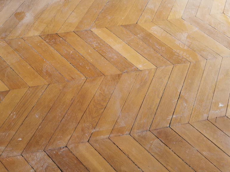 Lot of 16,5 m² of antique Point de Hongrie oak parquet flooring-3