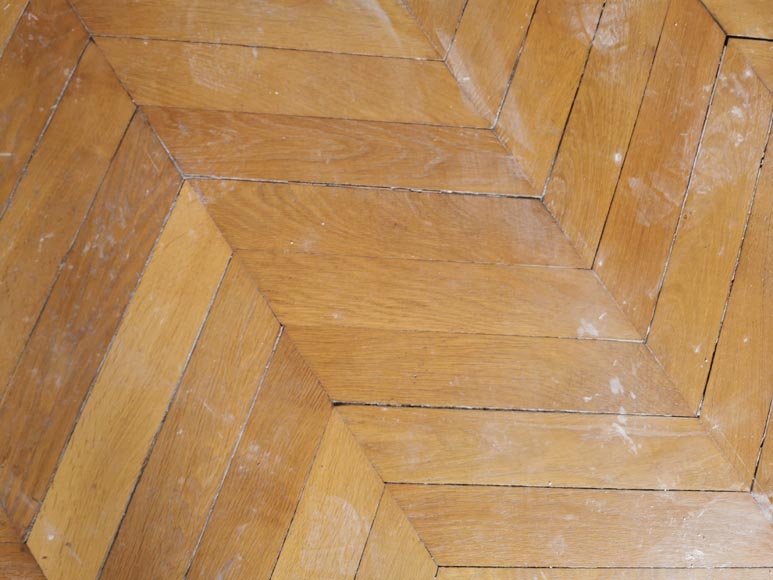 Lot of 16,5 m² of antique Point de Hongrie oak parquet flooring-6