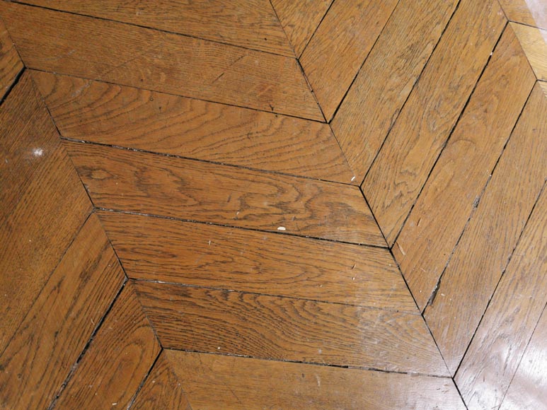 15 m² of antique Point de Hongrie oak parquet flooring-4