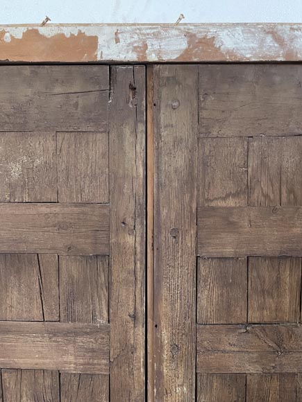 Double oak door with iron work-9