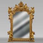 Exceptional Napoleon III trumeau with putti and sphinges