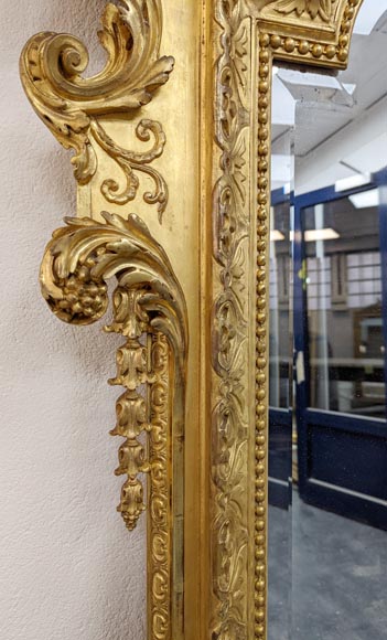 Exceptional Napoleon III trumeau with putti and sphinges-5