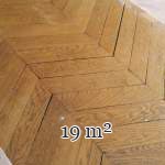 Lot of 19 m² of antique Point de Hongrie oak parquet flooring