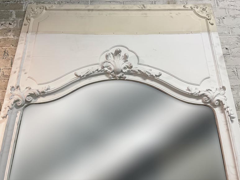 Louis XV style white trumeau with a Rococo decoration-2