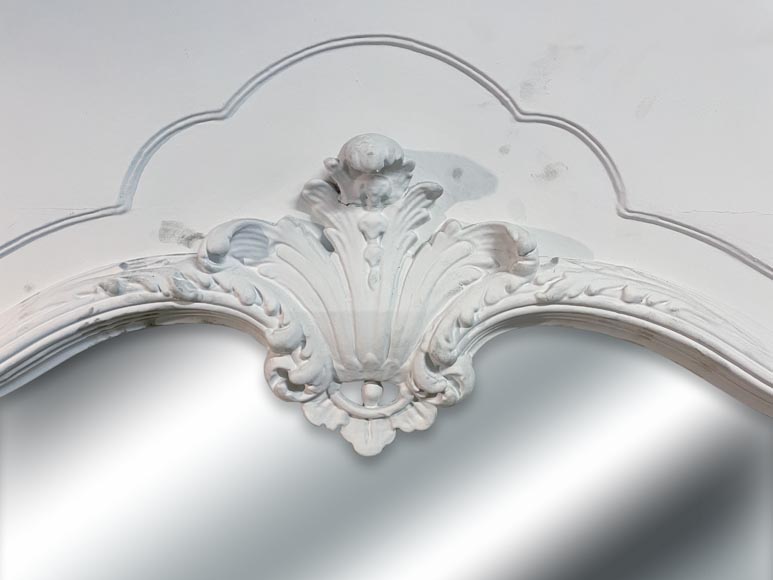 Large Louis XV style trumeau with a shell, late 19th century-2