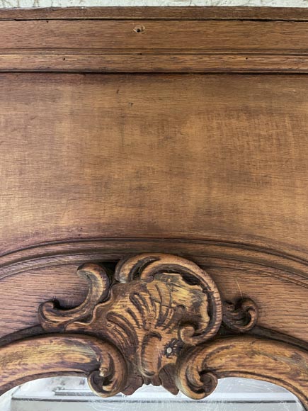 Louis XV style trumeau made with oak-1