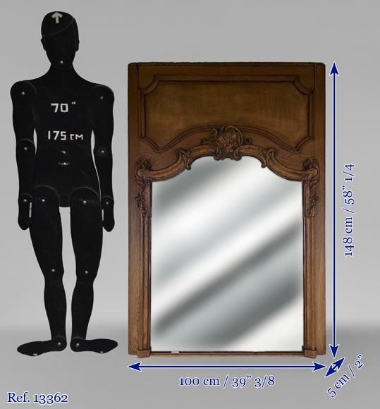 Louis XV style trumeau made with oak-6