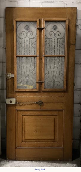 Antique front door in oak and ironwork-4
