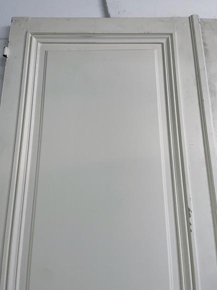 Double door in wood painted in white with mirror-7