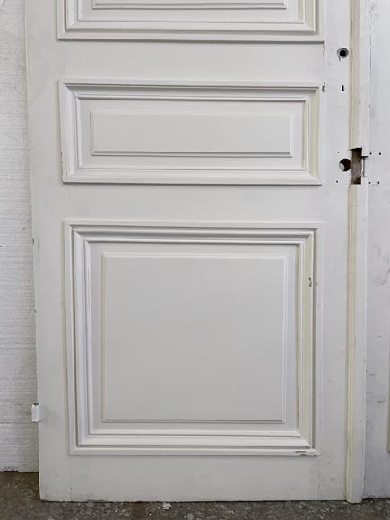 Double door in wood painted in white with mirror-8