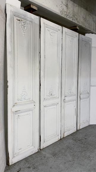 Set of antique Louis XV style double door and two doors-1