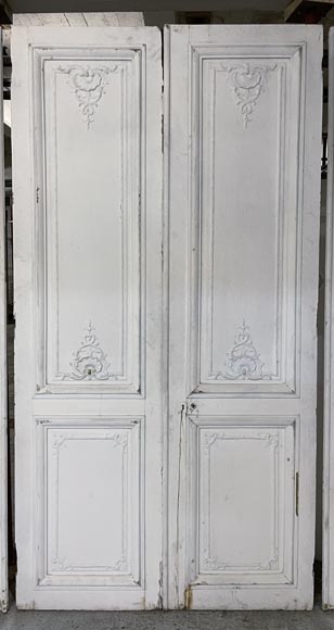 Set of antique Louis XV style double door and two doors-3