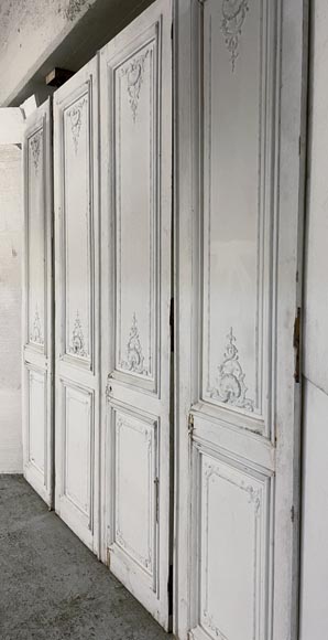 Set of antique Louis XV style double door and two doors-5