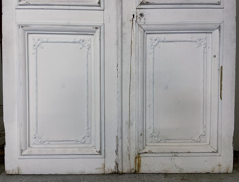 Set of antique Louis XV style double door and two doors-11