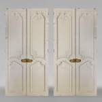 Pair of Louis XV style double doors in painted wood