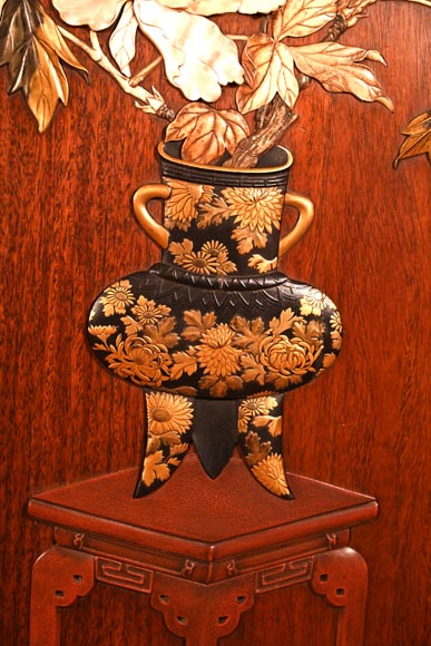 Gabriel VIARDOT, Japanese style support unit with bouquet, 1888-7