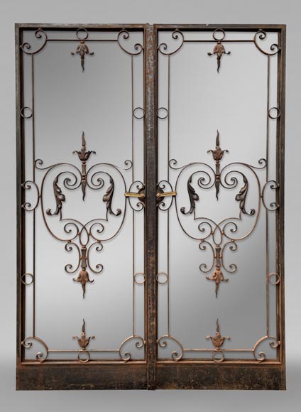 Double cast iron gate, late 19th century-0