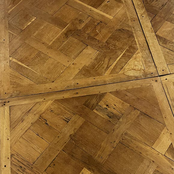 Lot of about 26 m² of 18th century Versailles oak parquet flooring-0