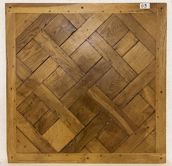 Lot of about 26 m² of 18th century Versailles oak parquet flooring-3