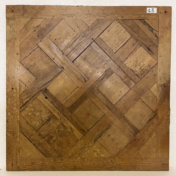 Lot of about 26 m² of 18th century Versailles oak parquet flooring-15
