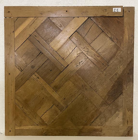 Lot of about 26 m² of 18th century Versailles oak parquet flooring-21