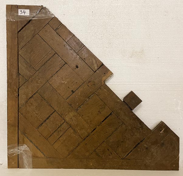 Lot of about 26 m² of 18th century Versailles oak parquet flooring-34