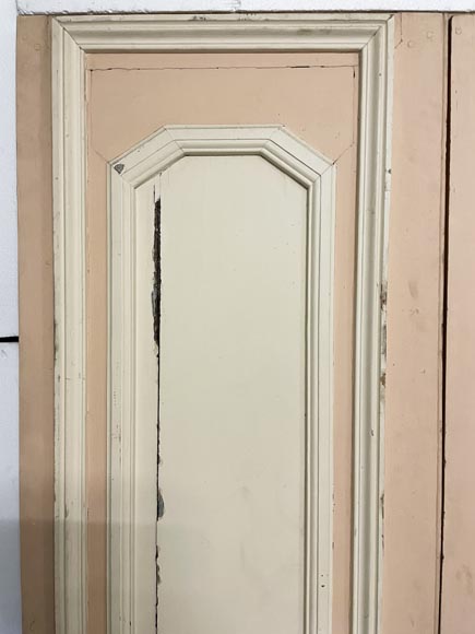 Beautiful sculpted wood double door with a monogram-9