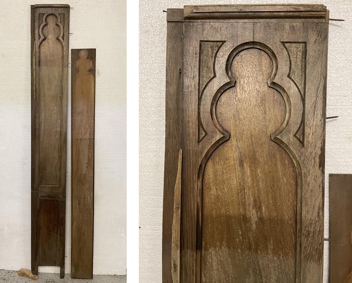 Pair of double oak doors with an Oriental inspiration-13