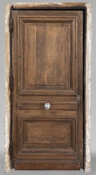 Antique oak door with frame-0