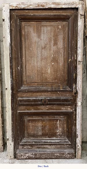  Antique oak door with frame-5